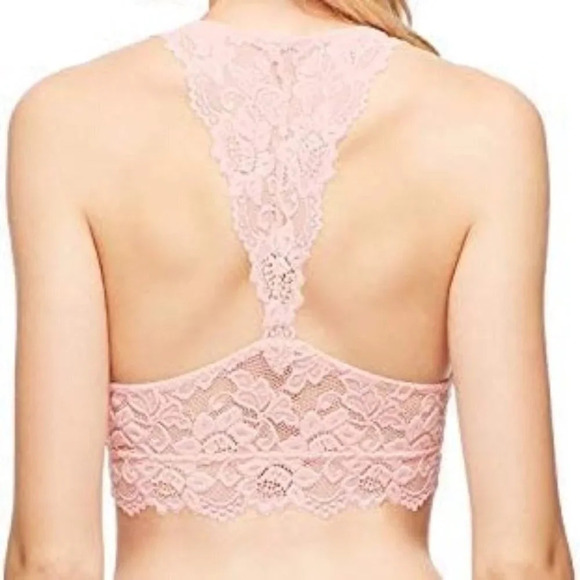 JENNY Jen Mia Lace Pale Pink Bralette, Hourglass Racerback, Size XL - Picture 2 of 12